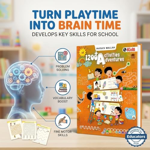 1200+ Adventure Activities Book for Kids, Theme Based Activity Book with 500+ Free Printable Worksheets & Parenting Tips, Brain Games for 4 - 6 Years (Paperback)
