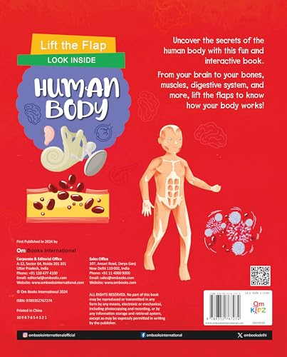 Board Book: Lift the Flap Look Inside Human Body- Activity Book for Children Age 3-5 Years (Board book)