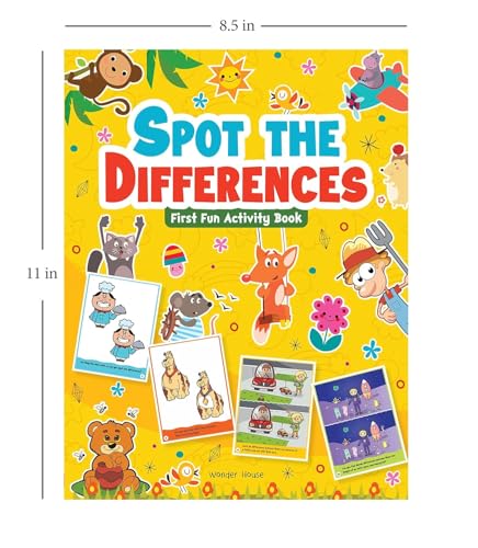 Spot the Difference: First Fun Activity Book for Kids | Boost Focus & Observation Skills | Ages 4–7 | 2+ Hours of Engaging Puzzle Fun (Paperback)