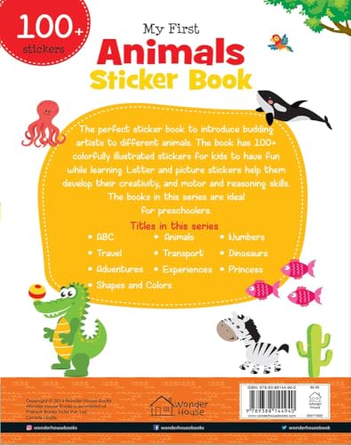 My First Animal Sticker Book: Exciting Sticker Book With 100 Stickers (Hardcover)