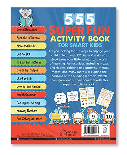 555 Super Fun Activity Book for Smart Kids | Puzzles, Mazes, Word Games & More | Ages 6–10 | 10+ Hours of Brain-Boosting Fun (Paperback)