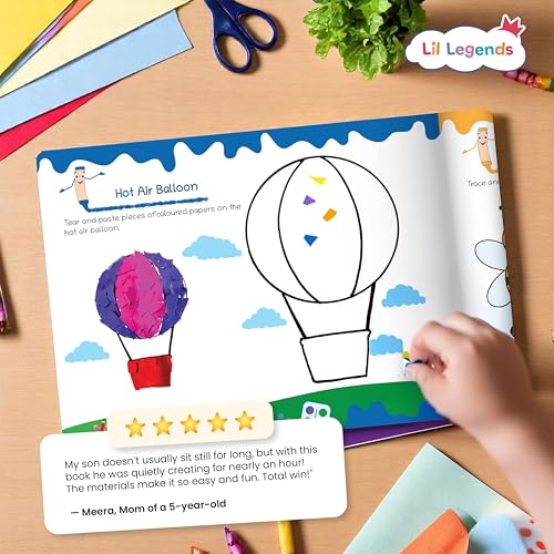 Oswaal Lil Legends The Ultimate Book of Art & Craft for Kids | 30+ Creative Activities & DIY Projects | Imagination & Creativity | Tracing Drawing Colouring & Craft Activity Book | Age 3+ Years (Paperback)