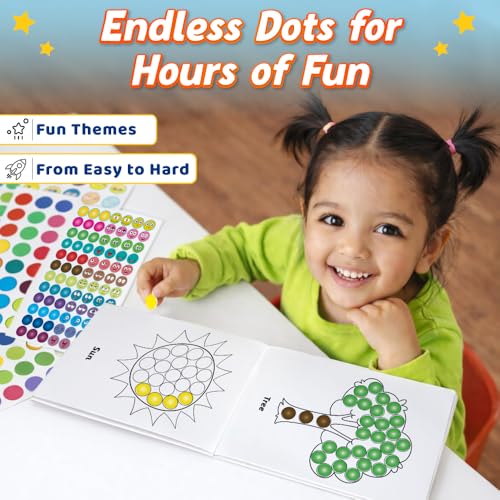2000+ Dot Sticker Activity Book For 3+ Years Old Toddlers | Fun Sticker Set, Focus Builder, A to Z letters (Uppercase & Lowercase), Numbers 1-10 | Screen-Free Educational Activity For Kids (Paperback)
