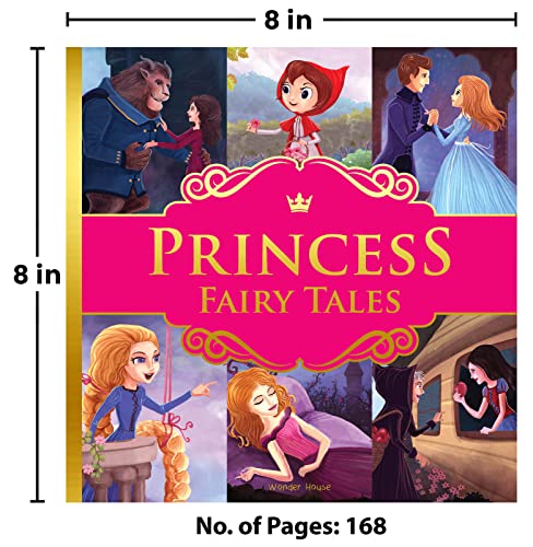 Princess Fairy Tales: Ten Traditional Fairy Tales For Children (Abridged and Retold With Large Font For Easy Reading) 8 Inches X 8 Inches - Hardback (Hardcover)