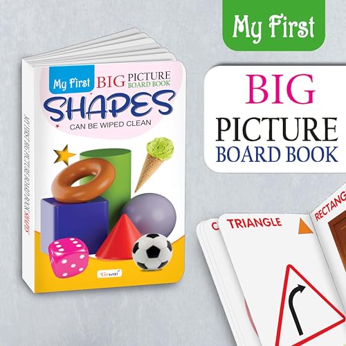 My First Big Picture Board Book Shapes : Montessori board book for kids, Engaging picture board books, Early learning board book for preschoolers, Board book for kids (Board book)