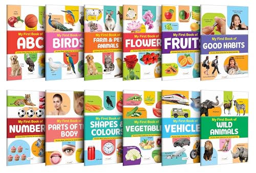 My First Picture Book Collection For Early Learning : Learning book for kids, Educational picture books for toddlers, Collection With 12 Topics, birthday gifts for Kids (Cards)