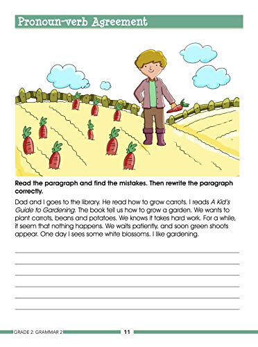 Grammar 2 Fun-Filled Activity Book for Kids Grade 2: Smart Scholars | Puzzles and Creative | Engaging Exercises | Learning Grammar ; 7+ Ages (Paperback)