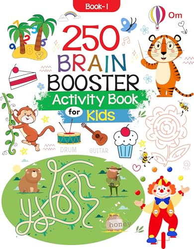 250 Activity Book for Kids: Brain Activity Book for Children | Learning Adventures Colour, Shapes & Match, Trace the Patterns & Lines, Word Search, Draw Features & More | Super-Fun Things | Dot-to-Dot (Paperback)