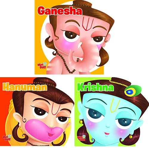 Cutout Board Book: Ganesha(Gods,Goddesses And Saints) +Cutout Board Book: Hanuman(Gods,Goddesses And Saints) +Cutout Board Book: Krishna(Gods,Goddesses And Saints) (Set Of 3 Books) (Product Bundle)
