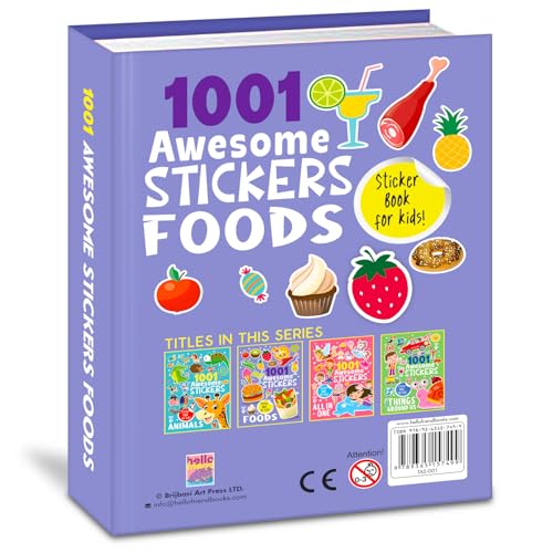 1001 Awesome Stickers Foods Book for Kids | Fun Food Stickers Activity Book | Learning & Creative Play (6+ Years) (Paperback)