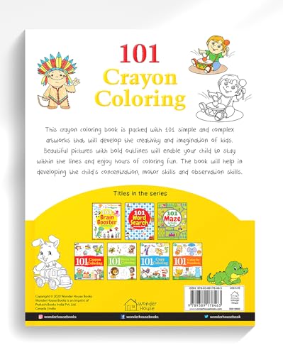 101 Crayon Coloring: Fun Activity Book for Children | Spark Creativity & Motor Skills | Ages 3–6 | Hours of Colorful Learning and Play