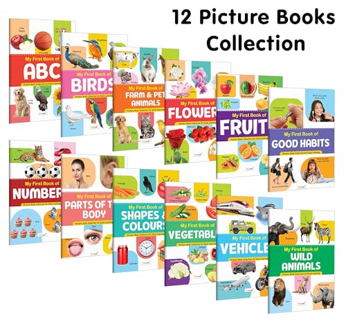 My First Picture Book Collection For Early Learning : Learning book for kids, Educational picture books for toddlers, Collection With 12 Topics, birthday gifts for Kids (Cards)
