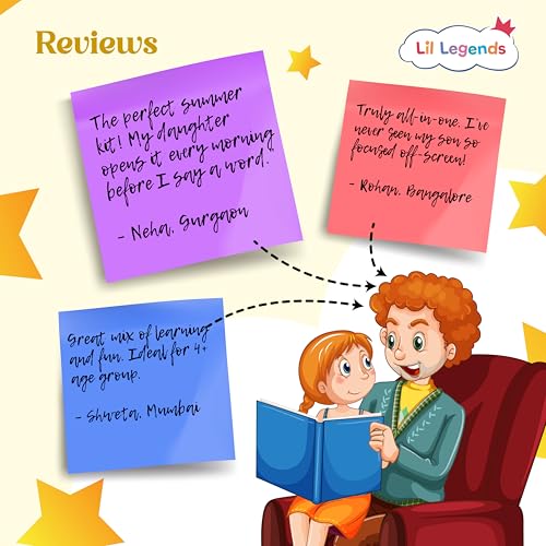 Oswaal Lil Legends Prep and Shine Box for Kids | 7-in-1 Early Learning Kit | Tracing, Vocabulary, Phonics & Activities + Stationery Kit | Age 4+ Years | School Readiness Gift Set (Product Bundle)