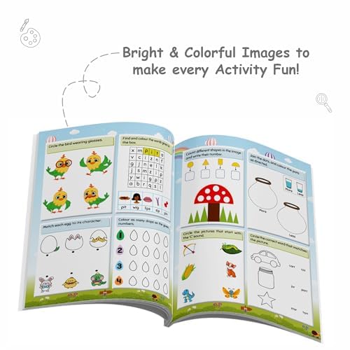 200+ Adventure Activity Book for Kids, Early Learning Educational Book with 500+ Free Worksheets & Parenting Tips, Brain Booster Books for Kids 3 - 4 Years (Paperback)