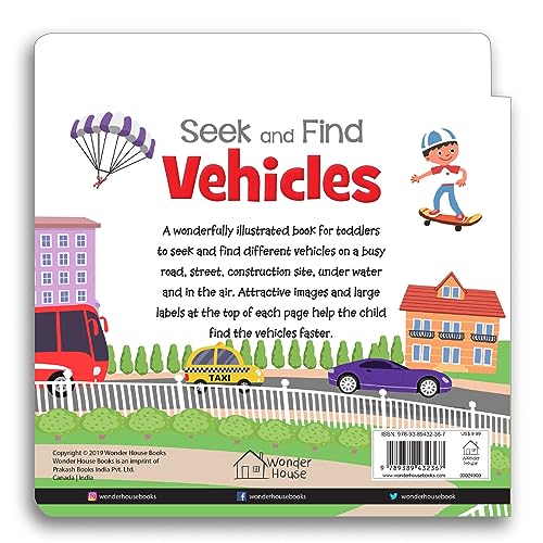 Seek And Find - Vehicles : Early Learning Board Books With Tabs (Board book)