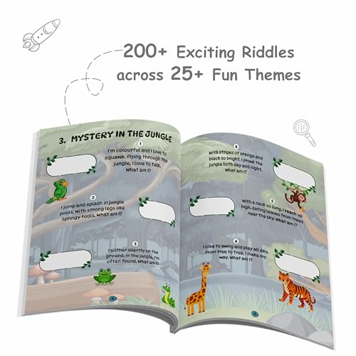 200+ Theme Based Riddle Book for Kids, Fun Learning & Interactive Brain Teasing Activity Book for 5-6 Years, Birthday Gift for Children (200+ Riddle Book) (Paperback)