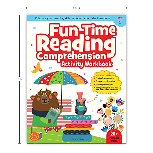 Fun Time Reading Comprehension Workbook: Level 1 | Activity Book for Kids | Ages 6–8 | Build Reading Skills with Engaging Exercises (Paperback)