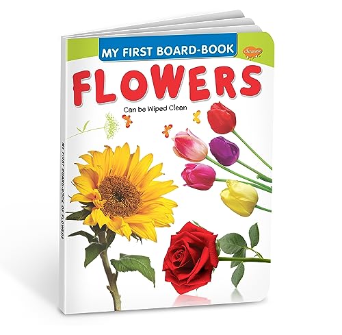 My First Board Books Flowers | Big Size Board Book For Kids By Sawan (Hardcover)
