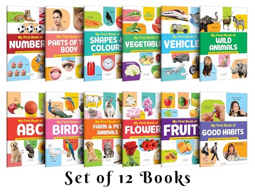 My First Picture Book Collection For Early Learning : Learning book for kids, Educational picture books for toddlers, Collection With 12 Topics, birthday gifts for Kids (Cards)