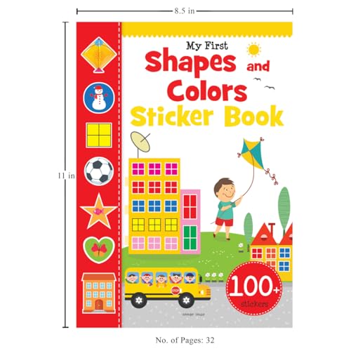 My First Shapes and Colours Sticker Book: Exciting Sticker Book With 100 Stickers (Hardcover)