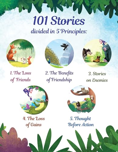 101 Panchatantra Stories in English for Children ( Colourful Illustrated ) | Bedtime Short Story Book for Kids | Panchtantra Classic Tales for 3 to 10 Years Old | Traditional Moral Stories (Paperback)