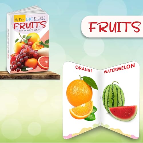 My First Big Picture Board Book Fruits : Fun educational books for toddlers, Learning book for preschoolers, Picture board book for kids, Montessori learning book for toddlers (Board book)