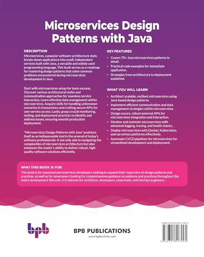 Microservices Design Patterns with Java: 70+ patterns for designing, building, and deploying microservices (Paperback)