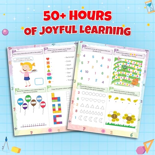 555 Maths Activity Book for Kids Ages 5-10 Years, Fun Math Puzzles, Shapes, Numbers, Brain Games & Practice Sheets, Educational Learning Workbook (Paperback)