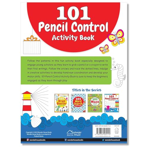 101 Pencil Control Activity Book For Kids: Tracing Practise Book | Age 2+ and up | 4 hours of writing activities (Paperback)