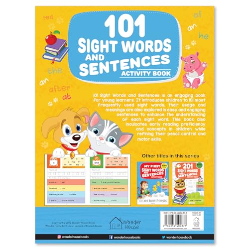 101 Sight Words and Sentences: Activity Book for Children | 400+ Sentences to Read and Practice | Ages 4–7 | Build Early Reading Fluency with Fun Exercises (Paperback)