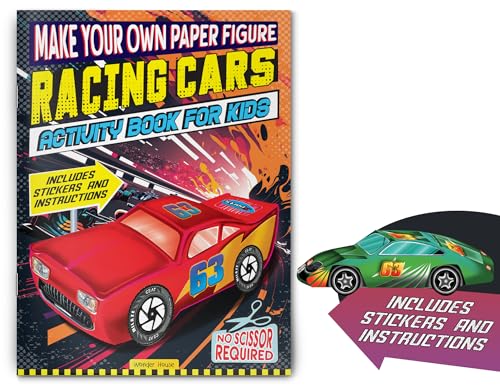 Make Your Own Paper Figures – Racing Cars Cut, Fold & Create Your Own Racetrack Cars | Ages 6–10 | DIY Craft Fun for 2+ Hours of Hands-On Play (Paperback)