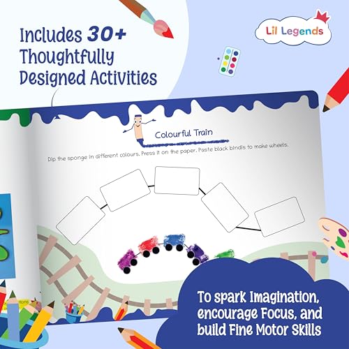 Oswaal Lil Legends The Ultimate Book of Art & Craft for Kids | 30+ Creative Activities & DIY Projects | Imagination & Creativity | Tracing Drawing Colouring & Craft Activity Book | Age 3+ Years (Paperback)