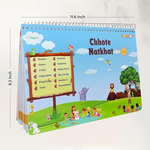 TodFod Chhote Natkhat All in One Early Learning Board Book For Kids to Learn Shapes, Colors, Fruits, Numbers, Body Parts Fruits, Vegetable, Animal And ... Binder Book For Toddlers [Board book] TodFod (Board book)