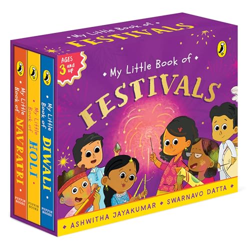 My Little Book of Festivals (Boxset) : Illustrated board books on the Indian festivals of Diwali, Holi and Navratri | Hindu mythology for kids age 3+ (Paperback)