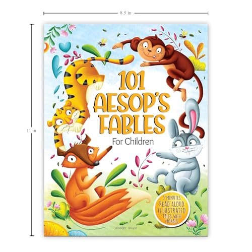 101 Aesop's Fables For Children 5 Minutes Read Aloud Illustrated Tales With Morals (Hardcover)