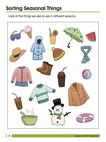 Data Handling Fun-Filled Activity Book for Kids Grade 1: Smart Scholars | Fun Collection | Engaging Exercises | Discovery and Learning ; 6+ Ages (Paperback)