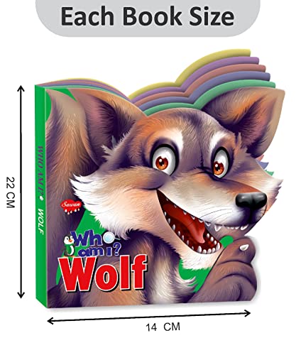 Sawan Presents 'Who Am I' Wolf | Die-Cut Shape Board-Book (Hardcover)