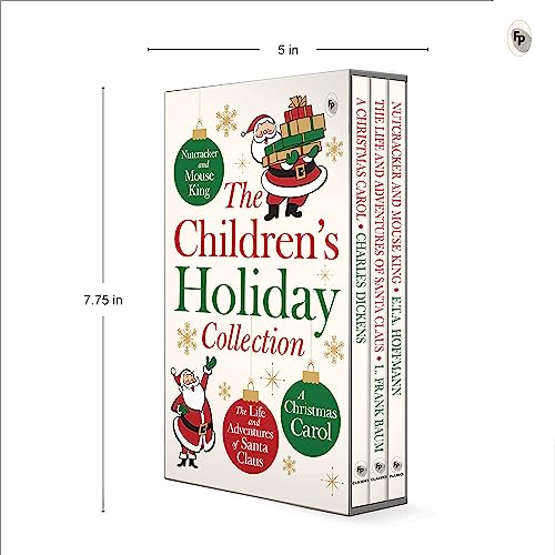 Children’s Holiday Collection Boxed Set (A Christmas Carol, The Life and Adventures of Santa Claus, Nutcracker and the Mouse King) Set of 3 Books (Hardcover)
