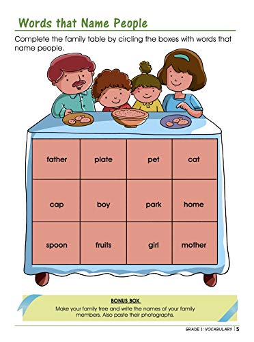 Vocabulary: Grade 1 Fun-Filled Activities Book for Kids | Smar Schoolars | Children’s Vocabulary Build | Language Skill | New Words | Language fluency ; 6+ Ages (Paperback)