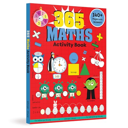 365 Maths Activity Book: Fun Activities and Practice Sheets | Learn Counting, Addition & Subtraction | Ages 4–7 | 3 Hours of Interactive Learning (Paperback)