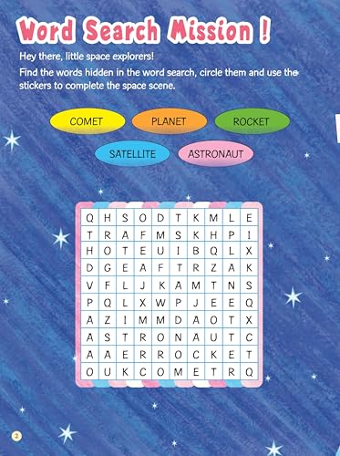 Space Wonders: Fun Stickers and Space Activities | Sticker Activity Book (Paperback)