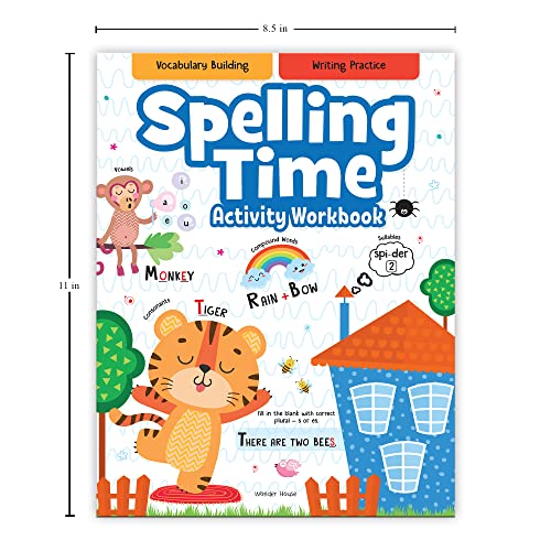 Spelling Time- Activitiy Workbook for Kids (Ages 6-8) I Vocublary Building I Writing Practice I Screen Free time of 2.5 hours (Paperback)