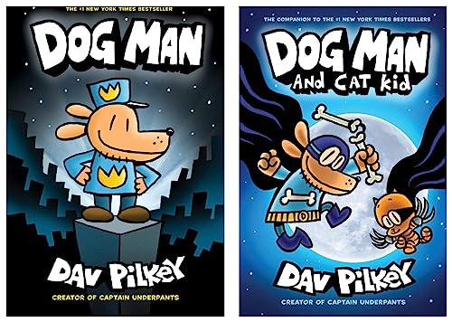 Dog Man #4: Dog Man and Cat Kid: From the Creator of Captain Underpants & Dog Man: From the Creator of Captain Underpants (Dog Man #1) Dav Pilkey (Product Bundle)