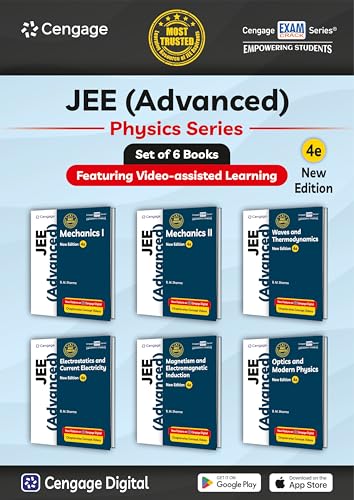 Cengage Physics Combo for JEE Advanced: Mechanics I & II + Waves + Electrostatics + Magnetism + Optics Set of 6 Books with Chapterwise Concept Videos & Online Assessments (Paperback)