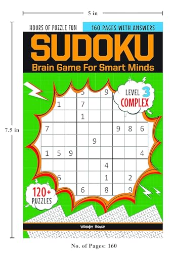 Sudoku - Brain Games For Smart Minds Box Set of 4 Books : Brain Booster Puzzles for Kids, 480 + Fun Games. Combo of Easy, Hard, Killer, Complex Levels.