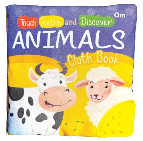 Animals Cloth Book: Touch, Teethe and Discover | A Soft Cloth book with a teether & Crinkle Sound | Novelty Book (Novelty Book)