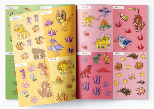 Team Dino Sticker Coloring Book For Kids (Paperback)