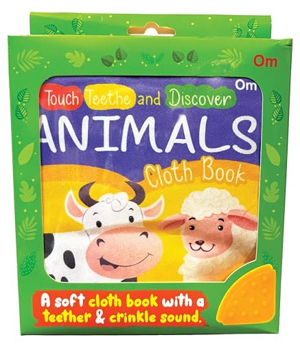 Animals Cloth Book: Touch, Teethe and Discover | A Soft Cloth book with a teether & Crinkle Sound | Novelty Book (Novelty Book)