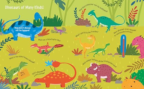 Board Book: Lift the Flap Question & Answer About Dinosaurs- Activity Book for Children Age 3-5 Years (Board book)