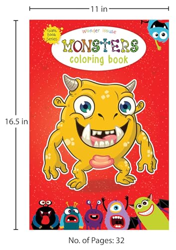 Monster Colouring Book (Giant Book Series): Jumbo Sized Colouring Books (Hardcover)